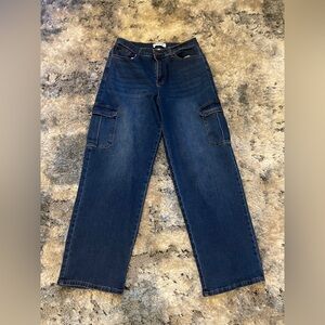 Wax Jean Collection | Blue Baggy Cargo Jean